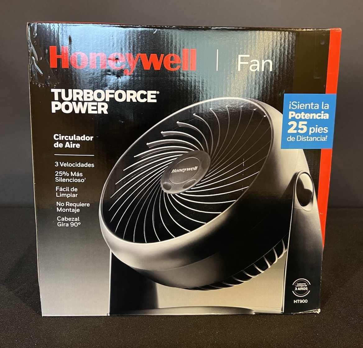Honeywell Turbo Force Air Circulating Fan 11” 3 Speed 90 Degree Pivot Black gallery