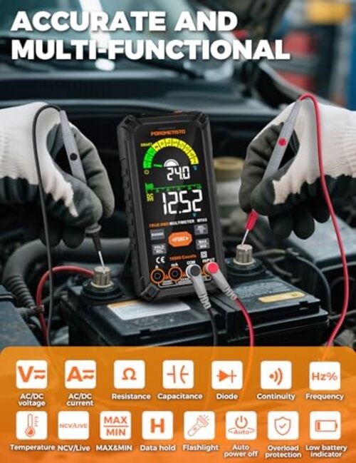 Digital Multimeter Tester 10000 Counts, Smart Multimeter Rechargeable, MT03 gallery