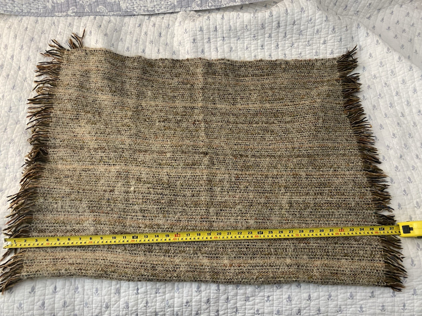 Avoca Handweavers Wool Throw Lap Blanket 37.5" x 25.5" Made in Ireland Fringe gallery