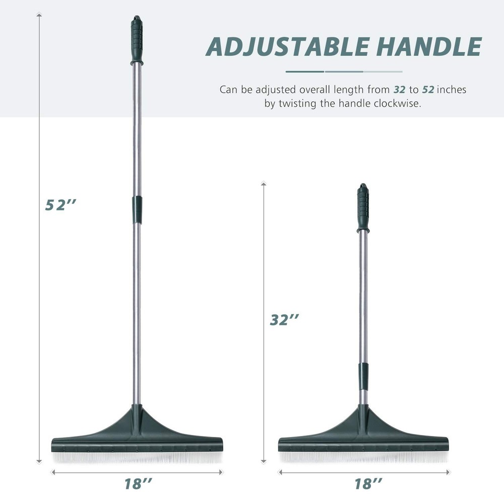 Orientools Artificial Turf Rake Remove pet hair from carpets fast, 52" handle.