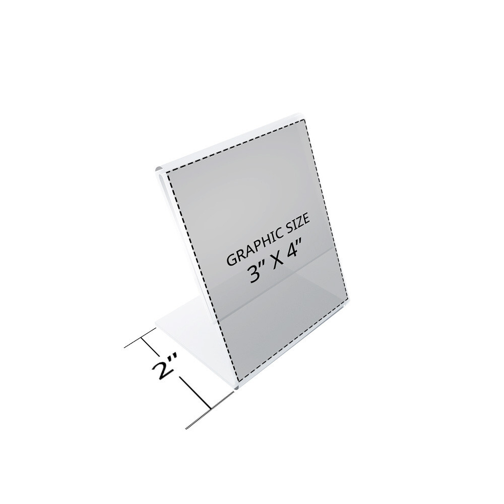 Azar Displays Angled L-Shaped Frame 3"x 4''High,10-Pack gallery