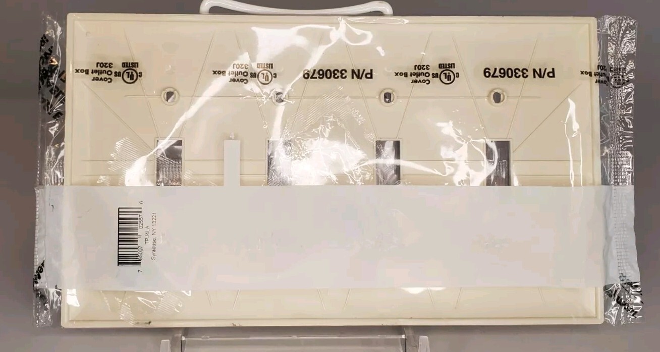 Pass & Seymour TradeMaster 4-Gang Toggle Wall Plate Light Almond TP4-LA NEW gallery