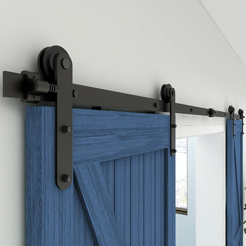 4FT -20FT Sliding Barn Door Hardware Track Single/Double Door Kit, Home/Kitchen gallery