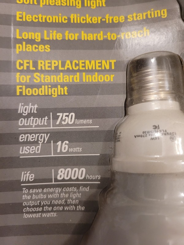 3 GE 65W LED Floodlight Bulbs Using Only 16W- ‎LED10DR30EG. Life 8000 Hours. gallery