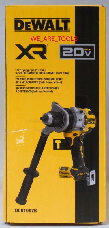 DeWalt DCD1007B 20V Max XR 1/2" 3-Speed Hammer Drill Driver Brushless Cordless gallery