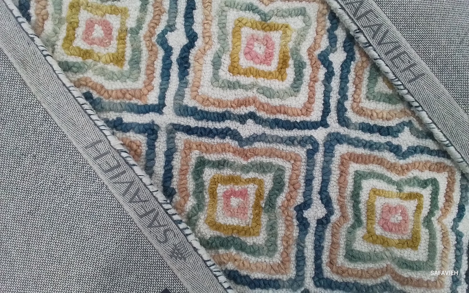 IVORY / NAVY 5'-0" x 8'-0" Back Stain Rug, Reduced Price 1172797963 TRC512A-5 gallery