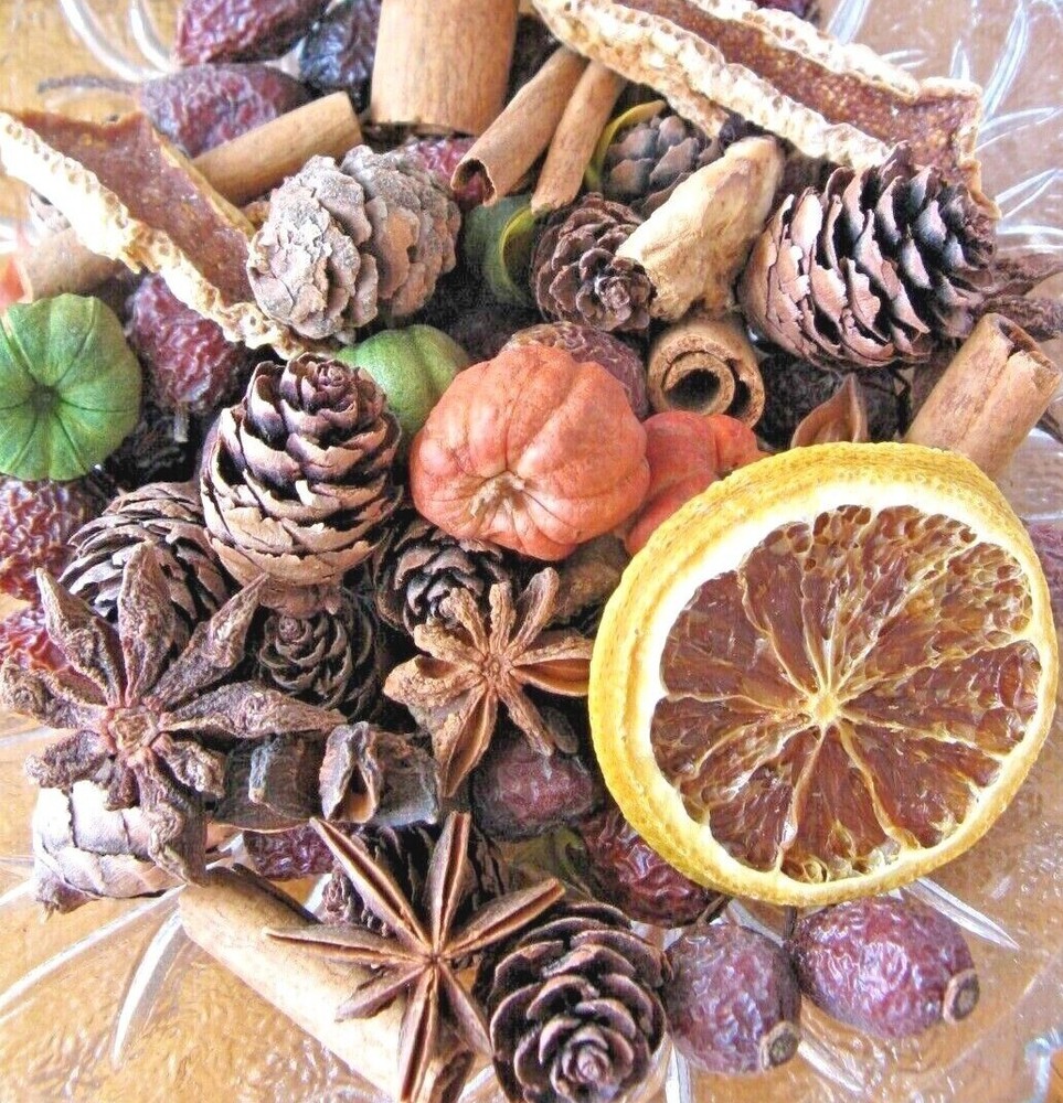 New Unscented Natural Rustic Prim Dried Potpourri Fall Bowl Filler Fixins 2 CUPS