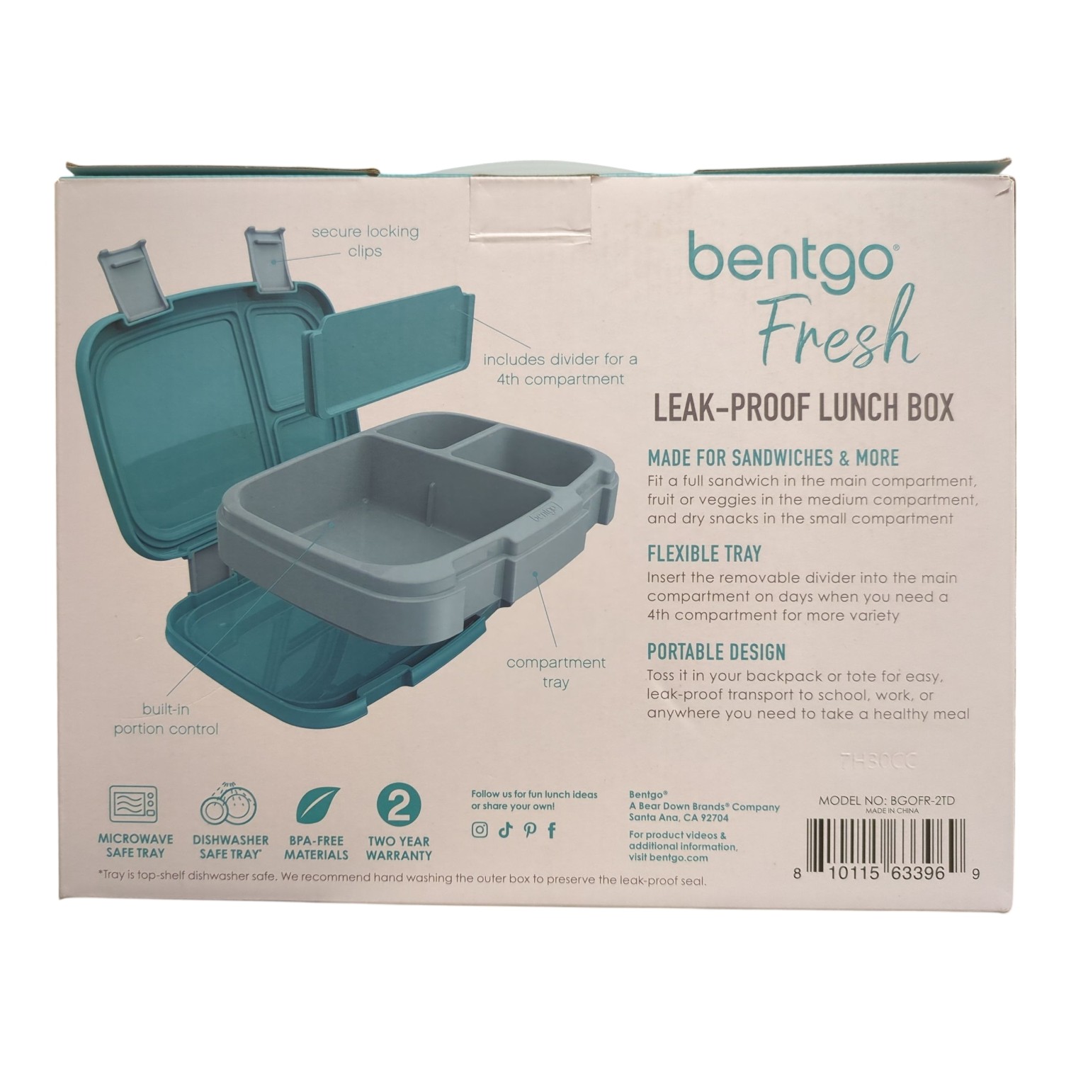 Bentgo Fresh Leak-proof Large Capacity Lunch Box, Teal gallery