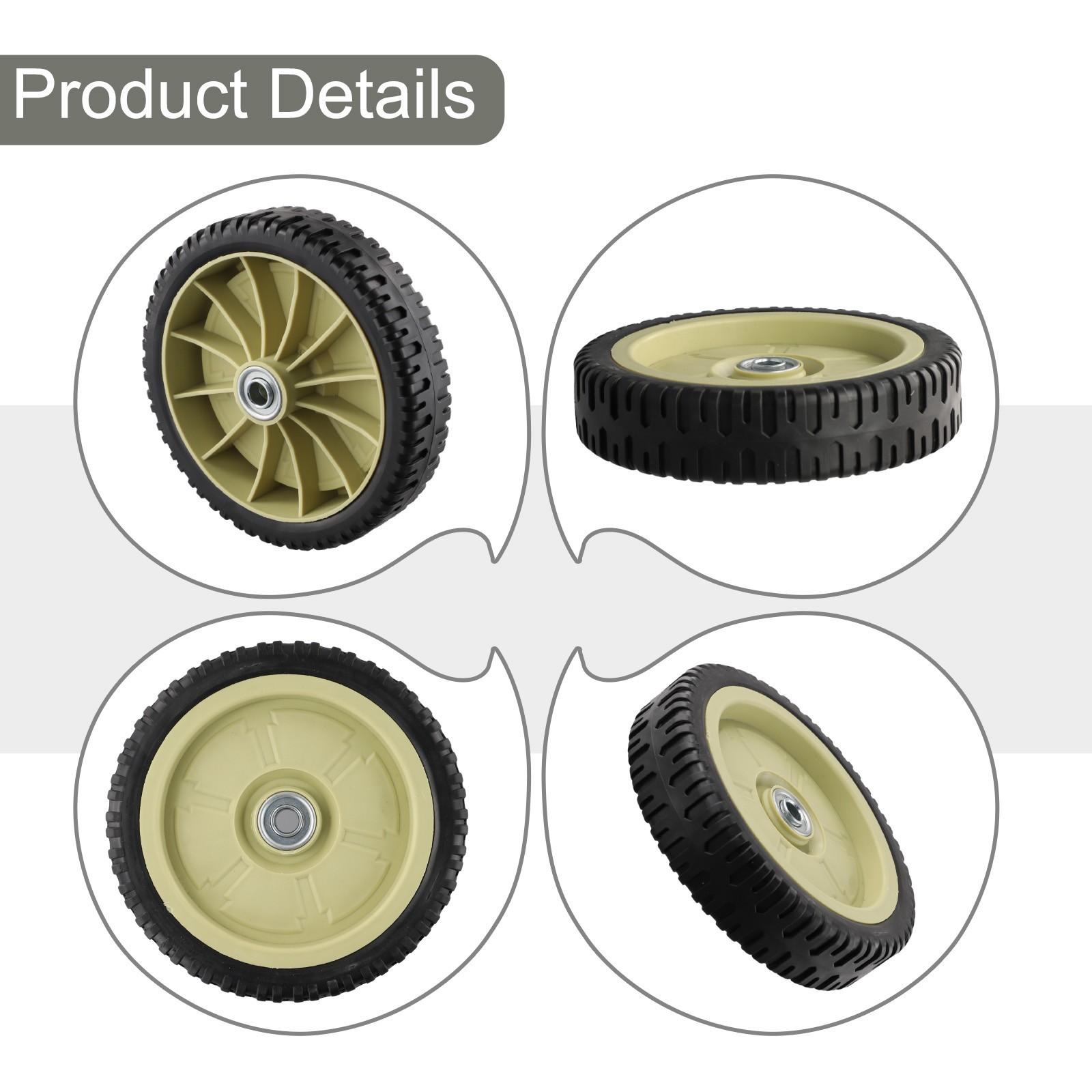 High Quality Rubber Wheel for Smooth and For Efficient Hand Push Lawn Mower gallery