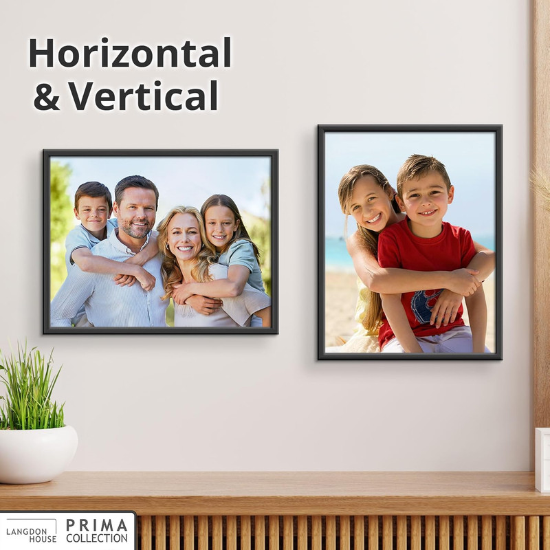 - 11X14 Picture Frames - Black, Multipack of 24-11 X 14 Modern Plastic Slide-In gallery