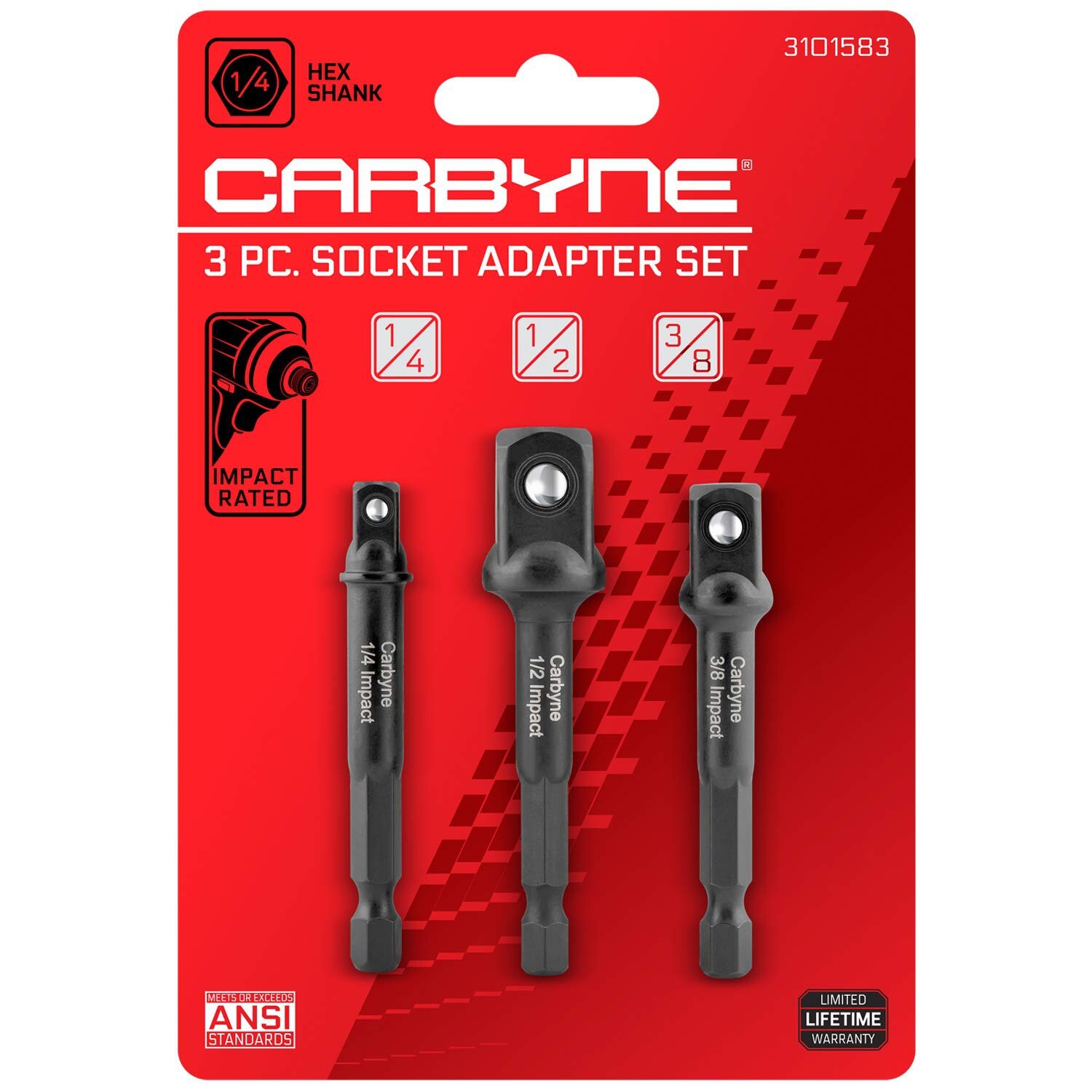 Impact Socket Adapter Set - Drill & Driver Bit Set, 1/4 to 1/2 Inch Adapter f... gallery