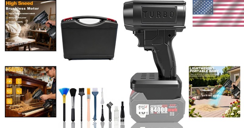 High-Speed 200 MPH Leaf Blower - Lightweight & Turbo Mode for Quick Cleanups gallery