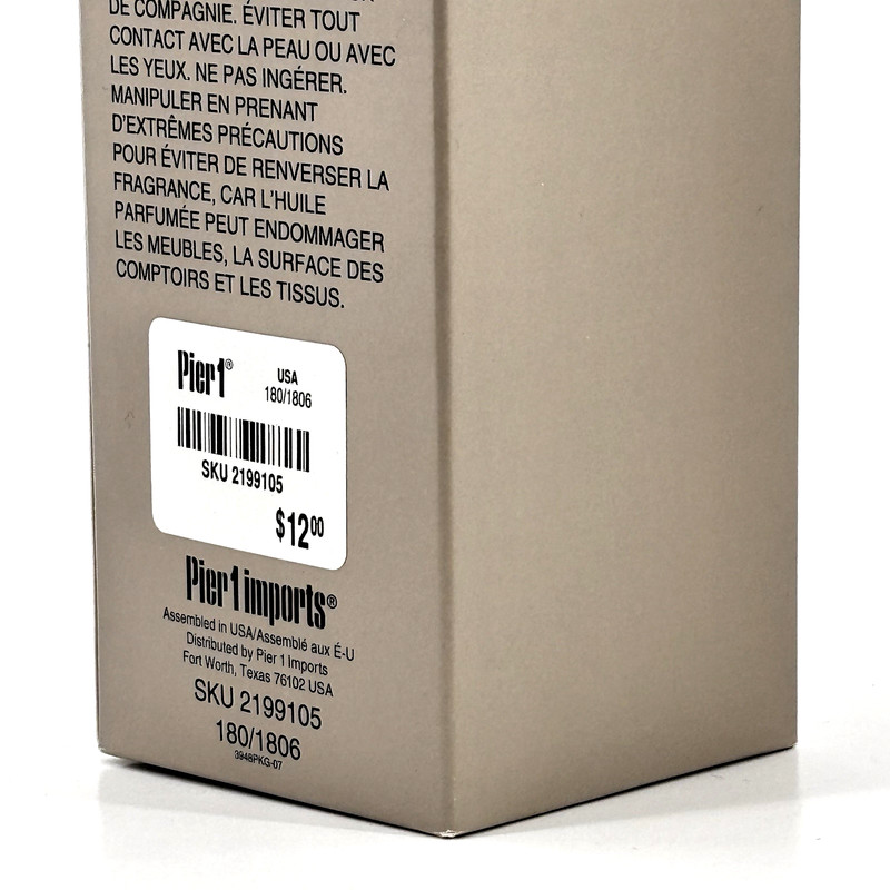 Pier 1 Imports First Rain Reed Diffuser 8oz Bottle, 10 Reeds, Decorative Cap NIB gallery