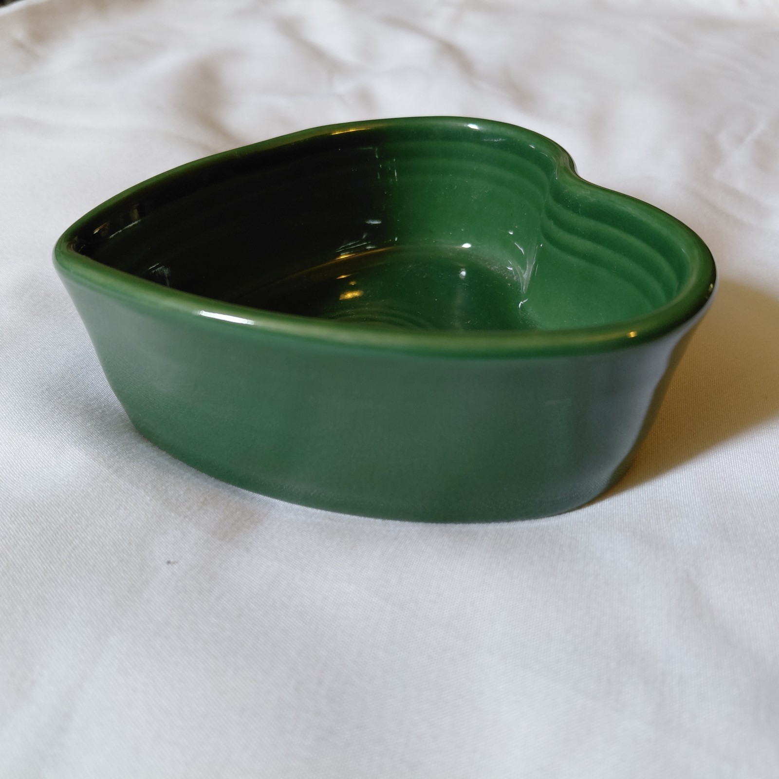 Heart-Shaped Fiesta USA Ramekin Baking Dish Green Valentines Day Fiestaware gallery