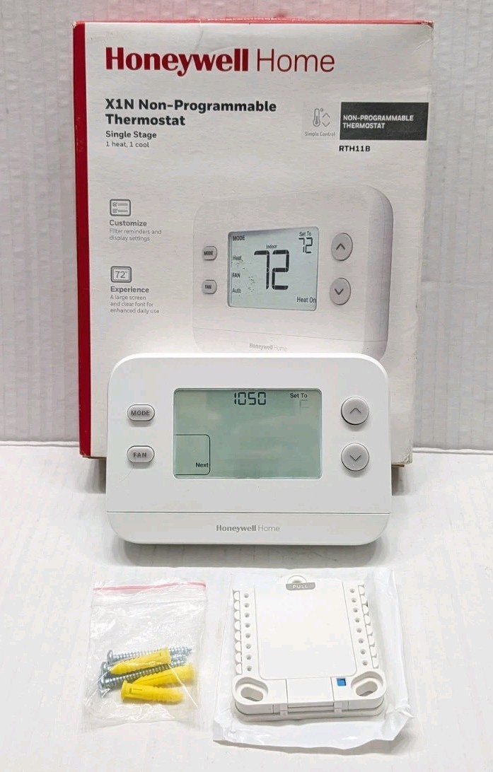 Honeywell Home X1N Non-Programmable Thermostat, Single-Stage, 1 Heat/1 Cool gallery