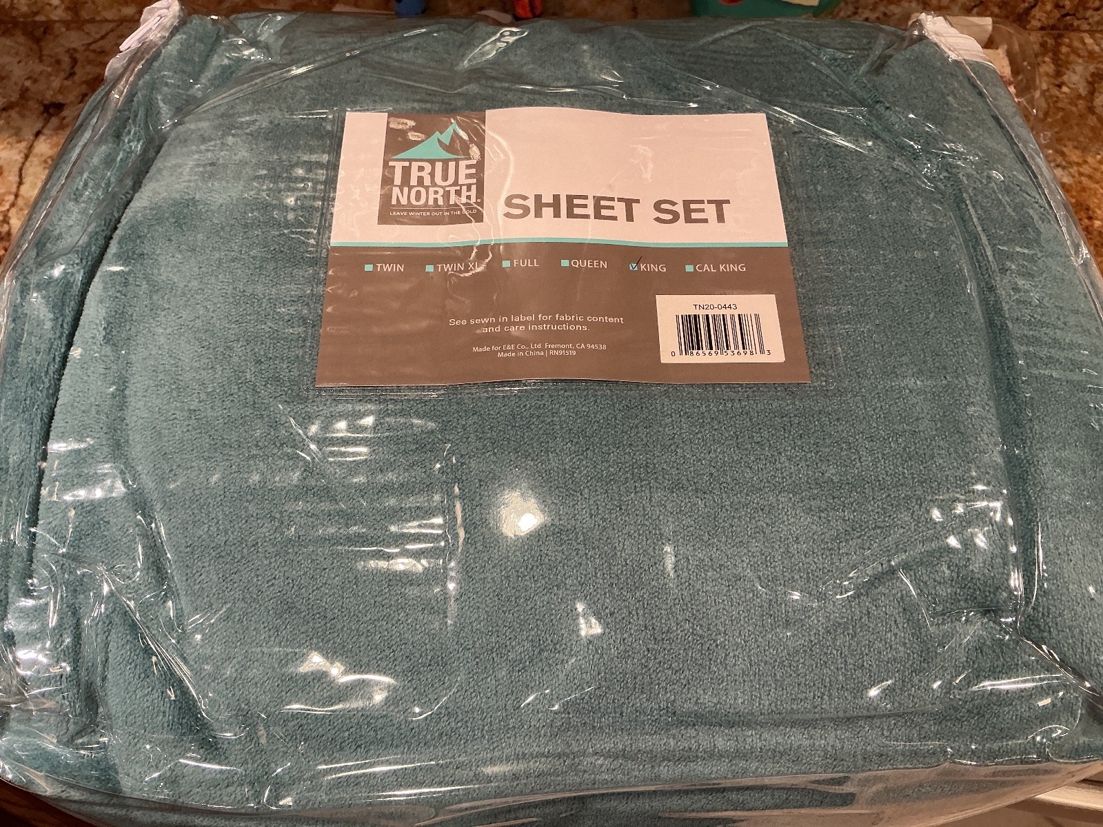 Sleep Philosophy True North Soloft Velour Plush TEAL Sheet Set Deep Pocket KING gallery