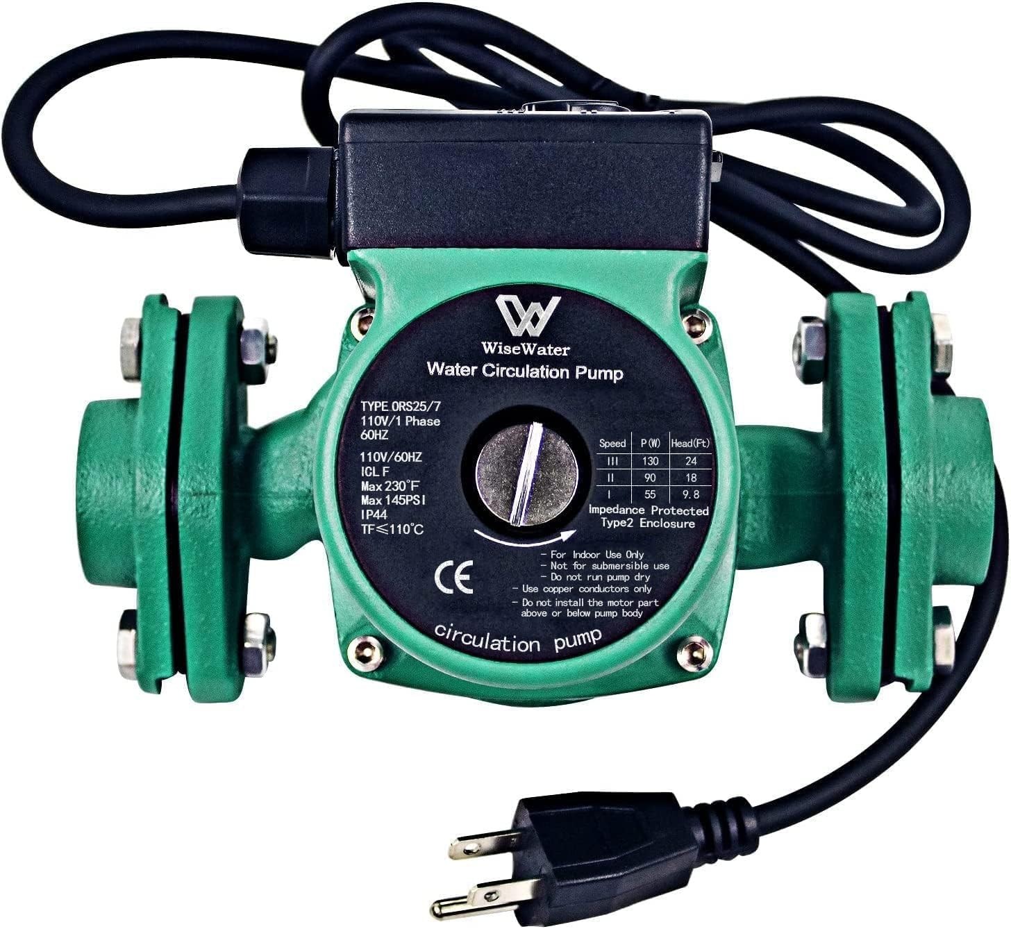 AB WiseWater 110V Circulation Pump, 130W 15 GPM Hot Water Recirculating Pump, 3 gallery