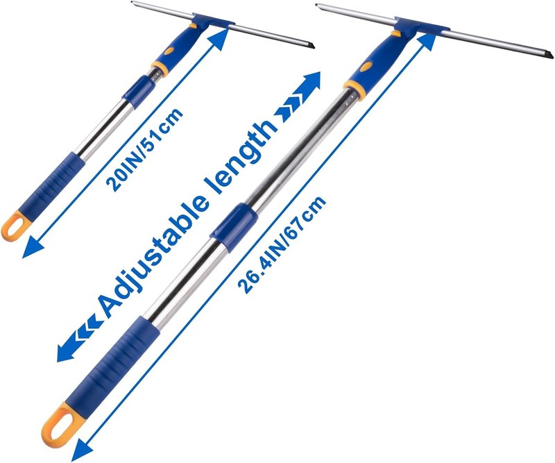 14 inch Multi-Purpose Shower Squeegee for Glass Doors, Swivel Window Squeegee gallery