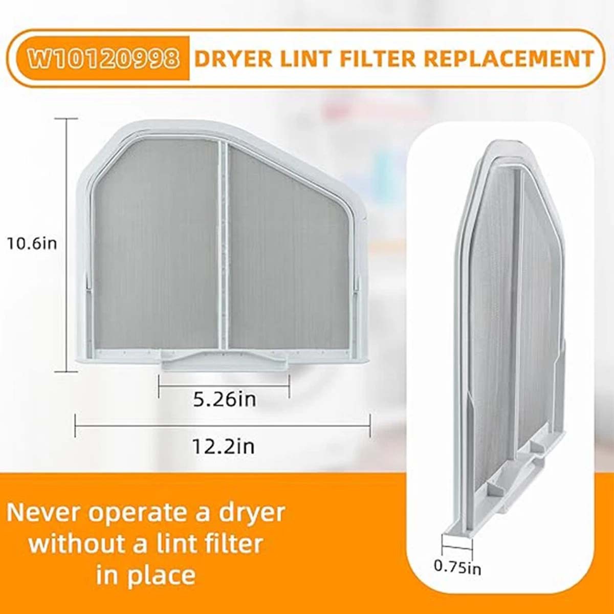 GGW9250PL1 Dryer Lint Screen Filter by Beaquicy-Replacement for WhirlpoolKenmore gallery