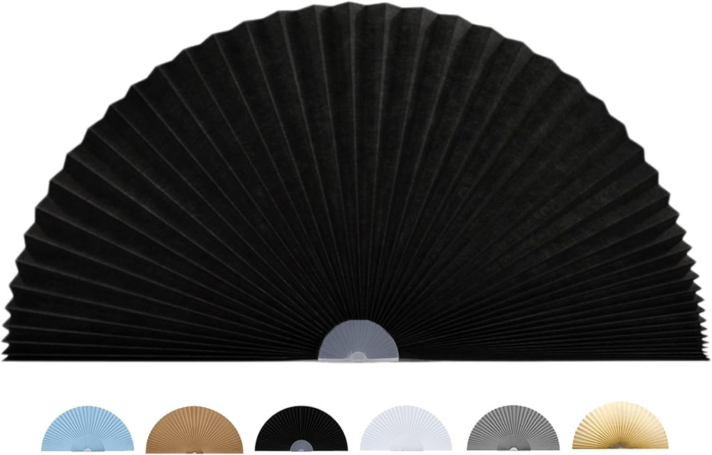 Arch Half Circle Window Shade Pleated Blinds No Tools Light Filtering Pleated Fa