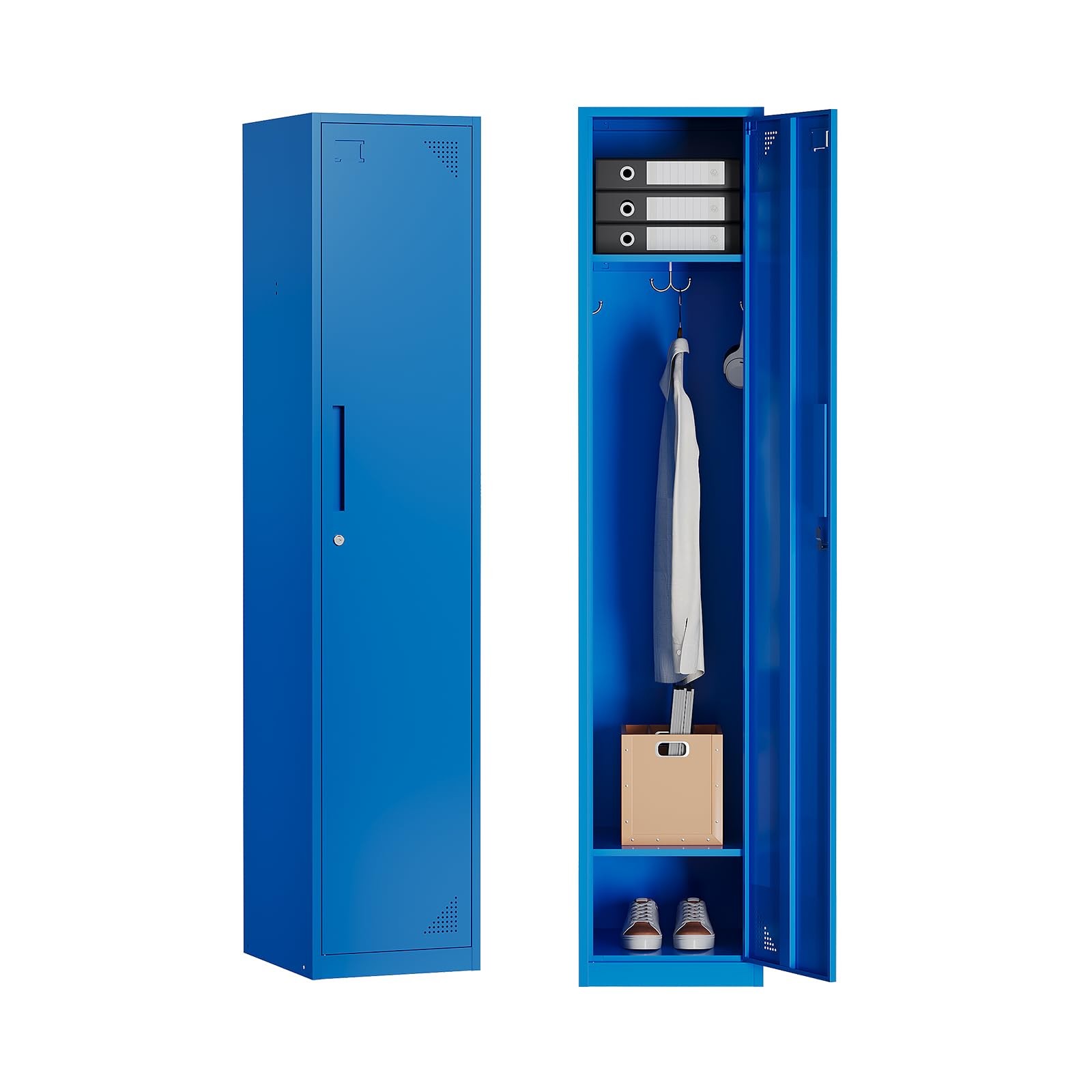 71"Tall 4‑Door Metal Storage Locker,Steel Organizer for School, Gym, Home Office gallery