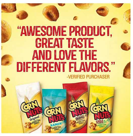 2-PACK Corn Nuts Mixed Crunchy Corn Snacks Variety Pack (1.7 oz., 24 pk.) gallery