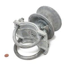 (4-Pack) 4″ Round Post x 2 1/2″ Round Gate Frame Steel Cantilever Roller