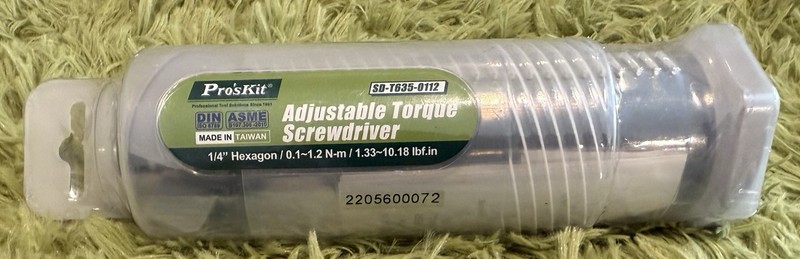 Eclipse Pro'sKit SD-T635-0112 Adjustable Torque Screwdriver w/ 1.33-10.18, 7.1" gallery