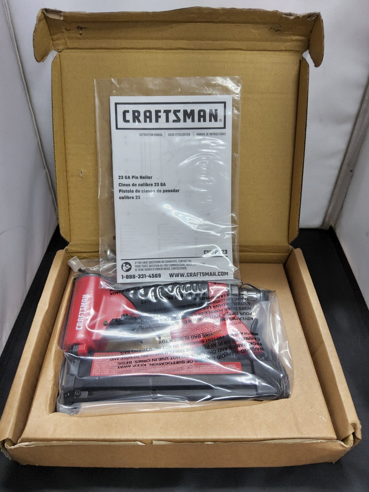 🛠️ Craftsman 23 Gauge 1 In Pneumatic Pin Nailer - CMPPN23 - NEW gallery