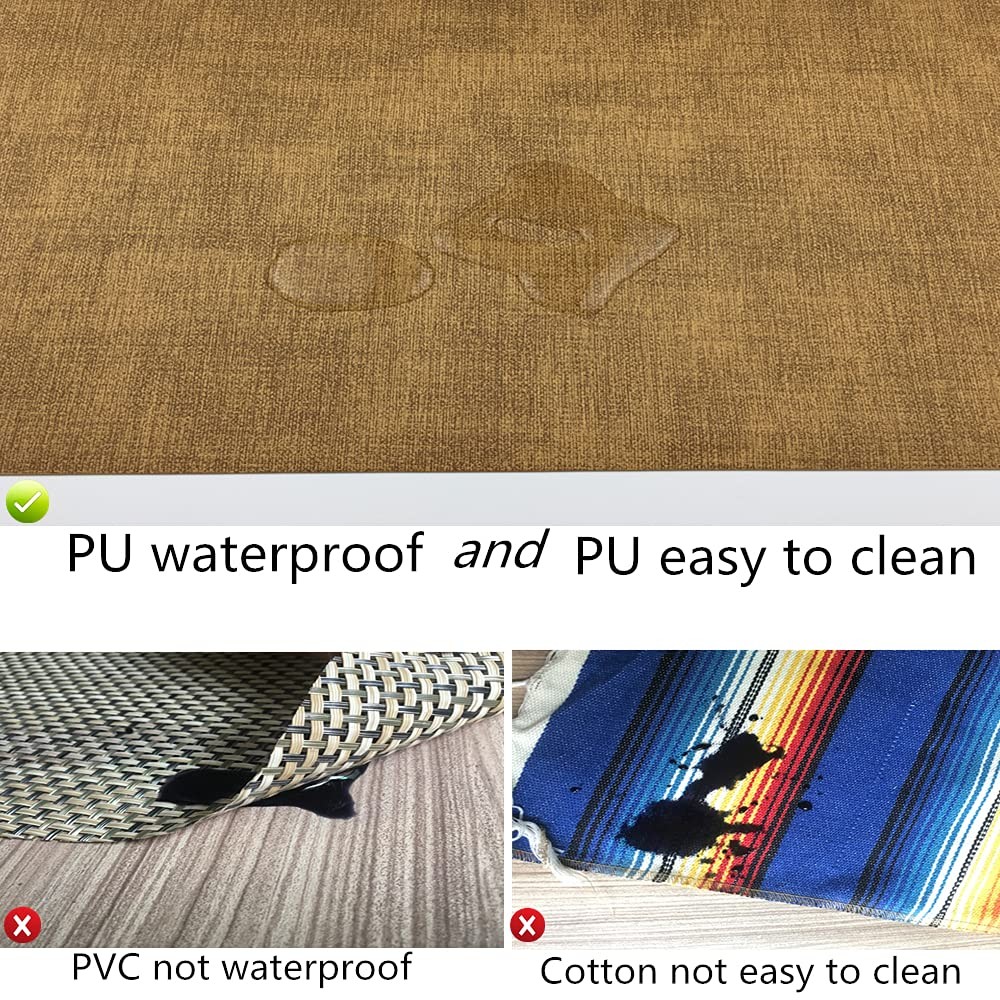 WAZAIGUR Waterproof Easy to Clean Non-Slip Heat 17 x 12 inches, Brown gallery