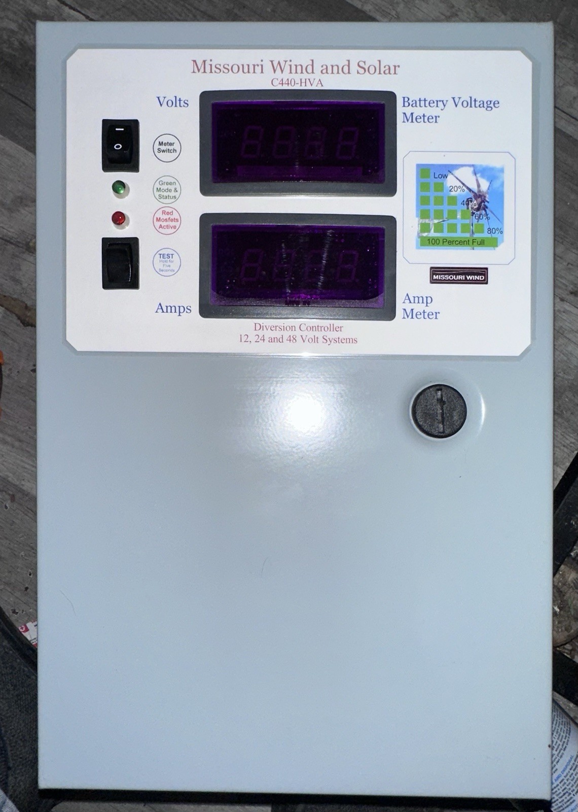 Missouri Wind and Solar C440-HVA Wind Off-Grid 12V DC PWM, Volt/Amp Meter gallery