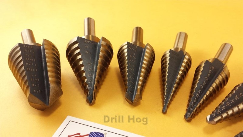 Drill Hog® Step Drill Bit Set M7 Molybdenum Step Bit UNIBIT Lifetime Warranty gallery