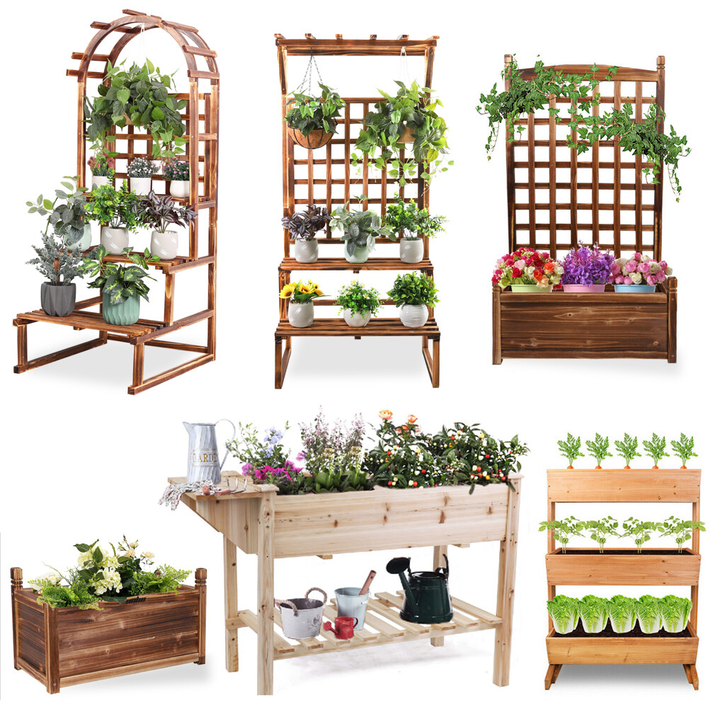 UNHO Professional Raised Planter Box with Leg Indoor Outdoor Elevated Garden Bed gallery