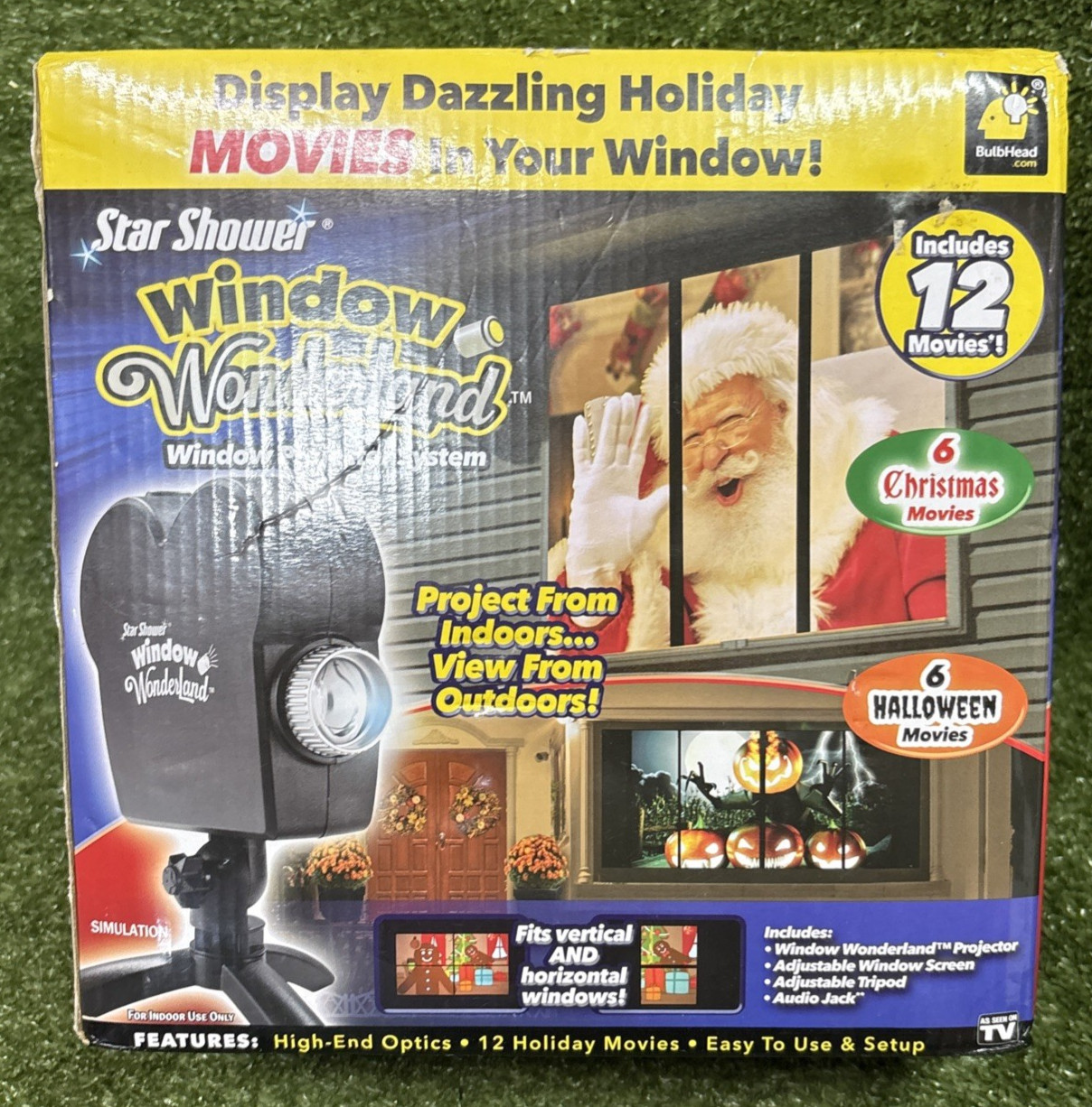 Bulbhead Star Shower Window Wonderland Projector System Black, 12 Movies NIB gallery