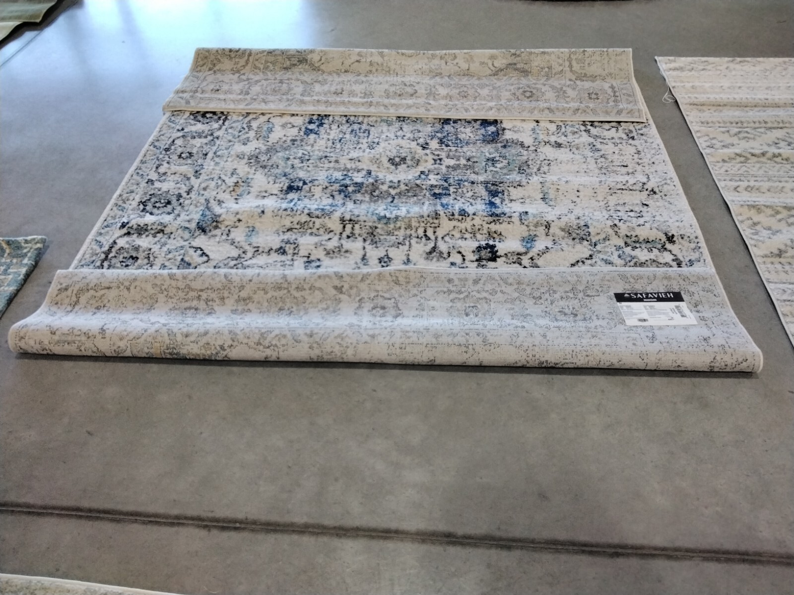 GREY / IVORY 6'-7" X 9'-2" Back Stain Rug, Reduced Price 1172753701 MAD603F-6 gallery