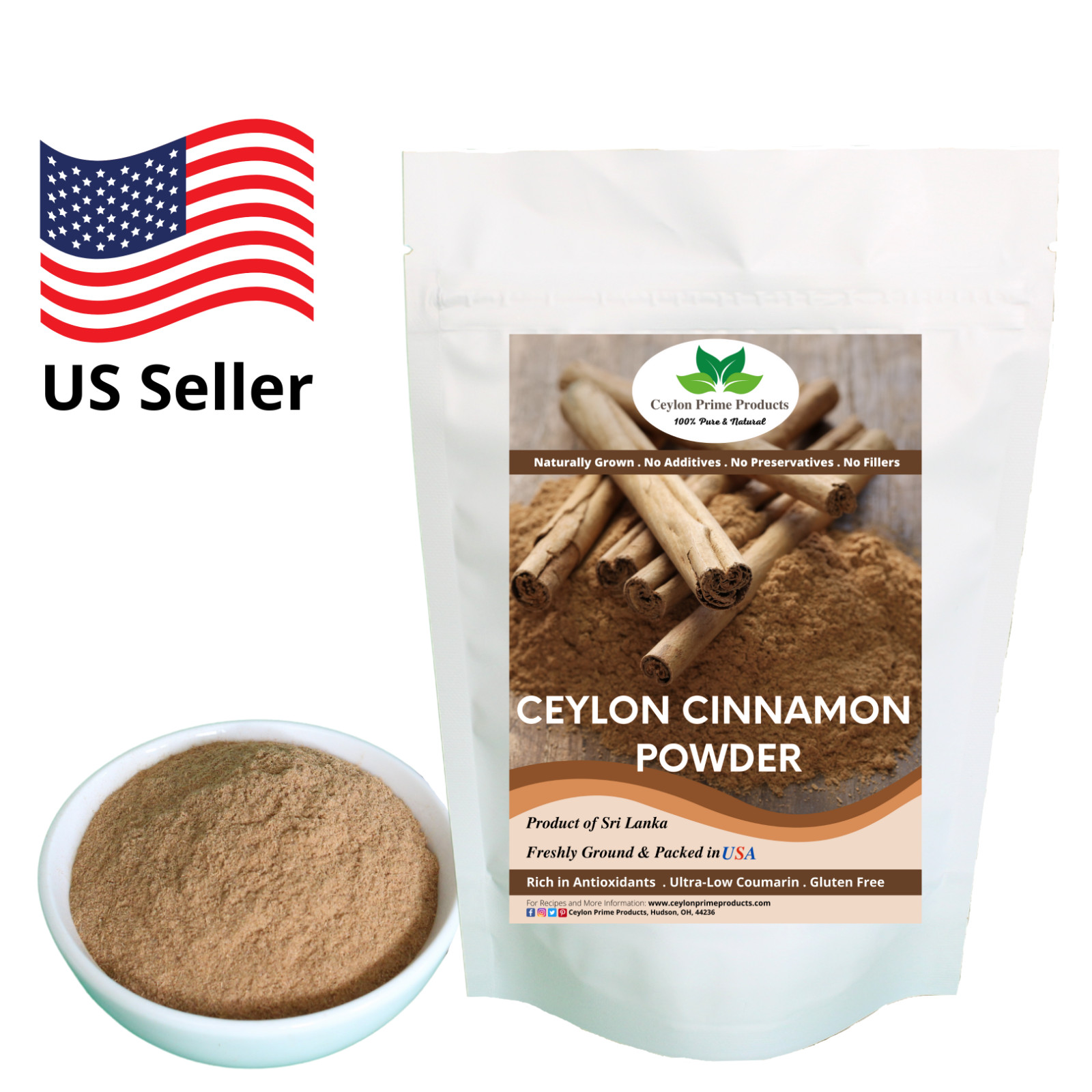 Ceylon Cinnamon Powder | Freshly Ground | C5 grade from Sri Lanka |Packed in USA gallery