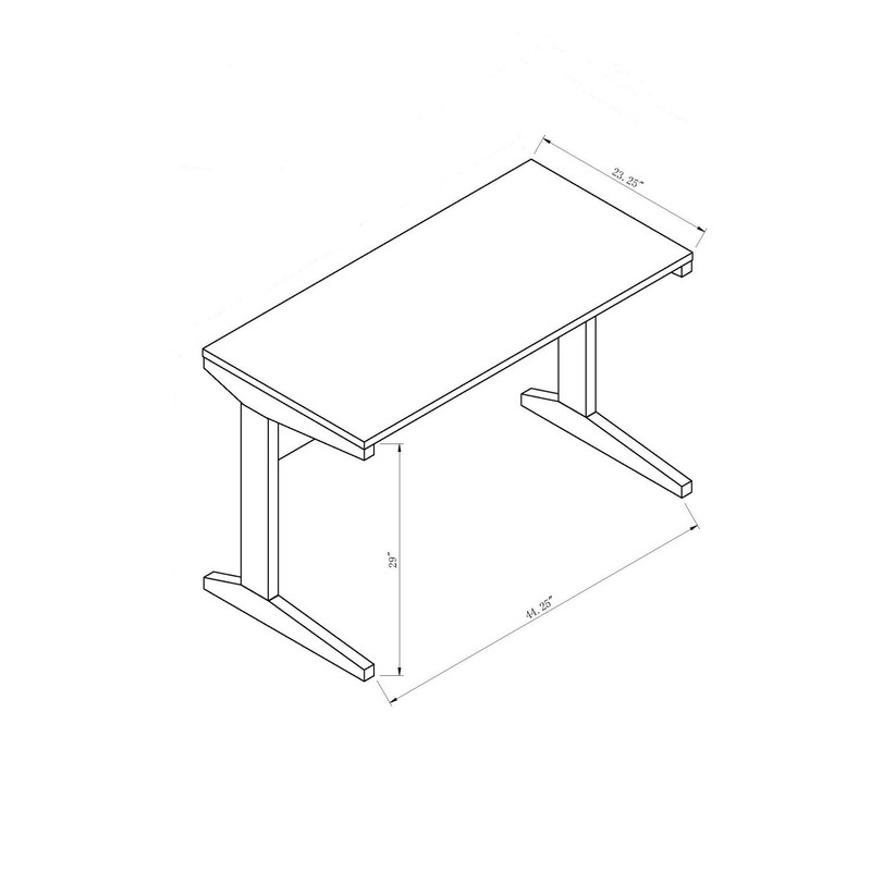 Home Office Computer Desk w/ Modesty Panel & Locking Wheels Two Detached Drawers gallery