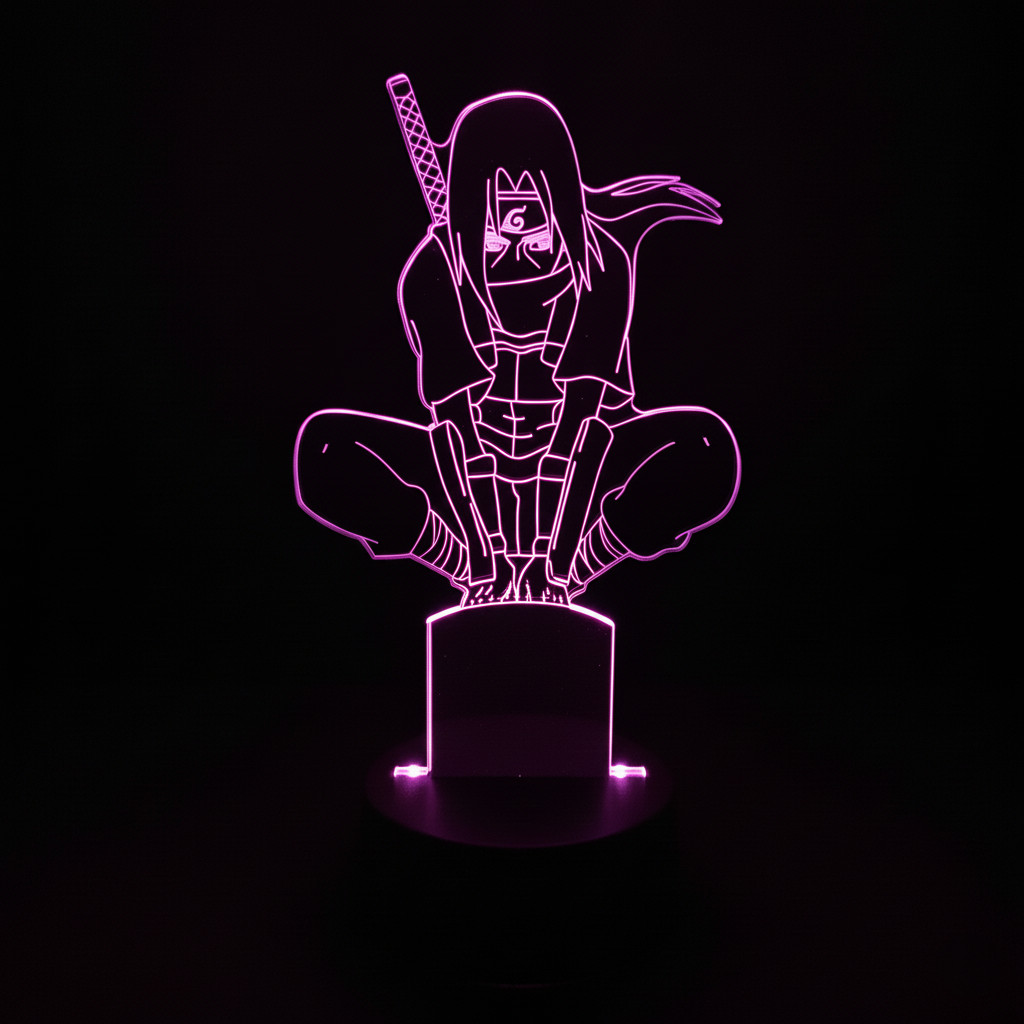 Naruto LED Anime Light - Transparent Acrylic, Multi-Color, Itachi gallery