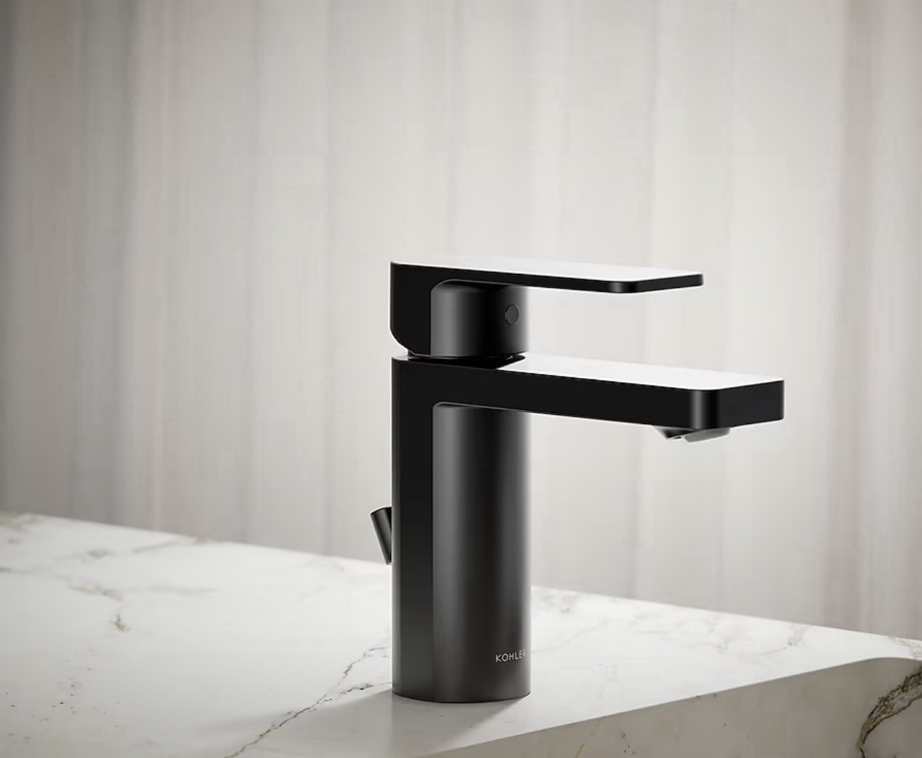 Kohler Parallel 23472-4-BL WaterSense Matte Black Single-Hole High Arc Faucet gallery