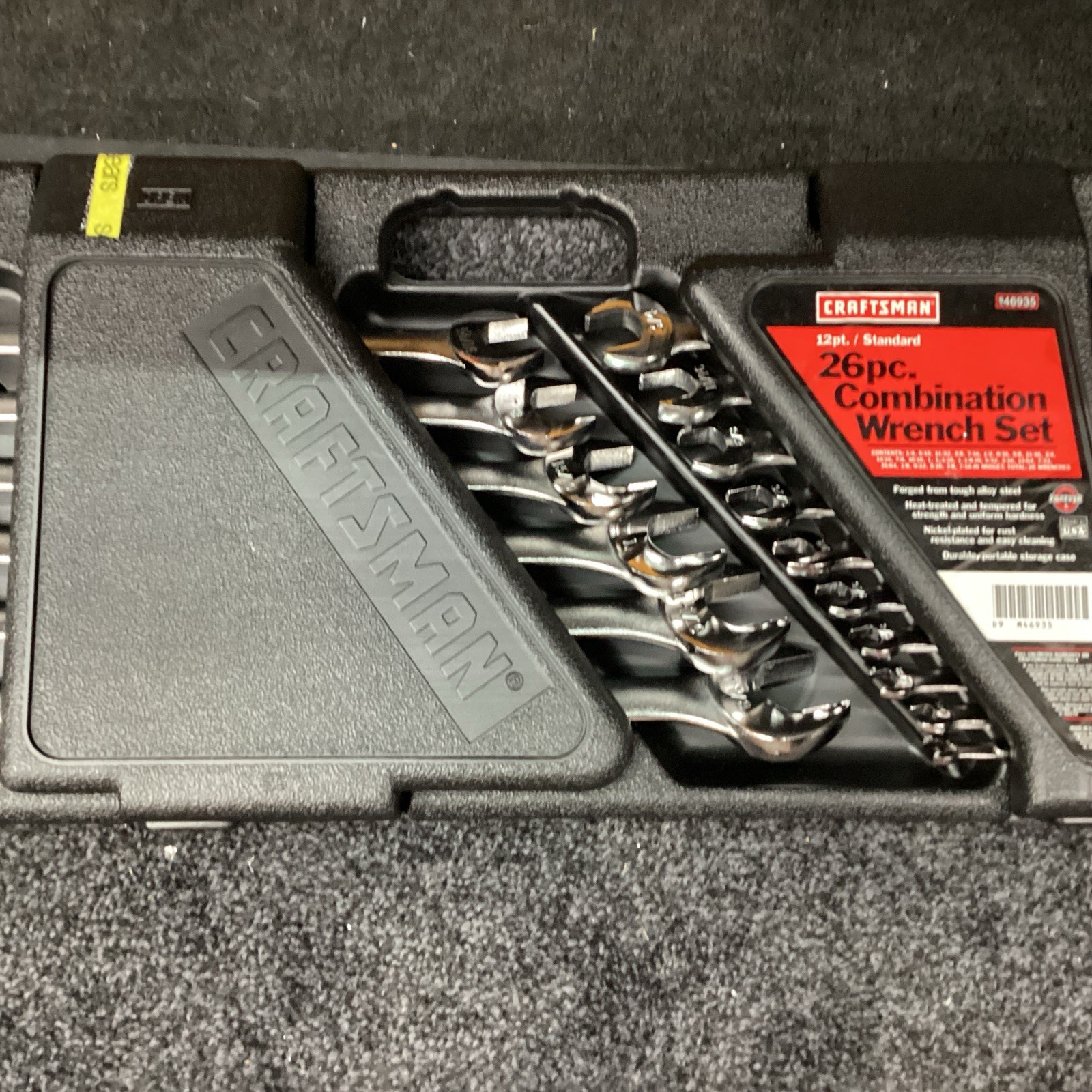NOS Craftsman USA 26pc SAE Combination Wrench Set Huge 46935 1/4”-1-1/8” gallery