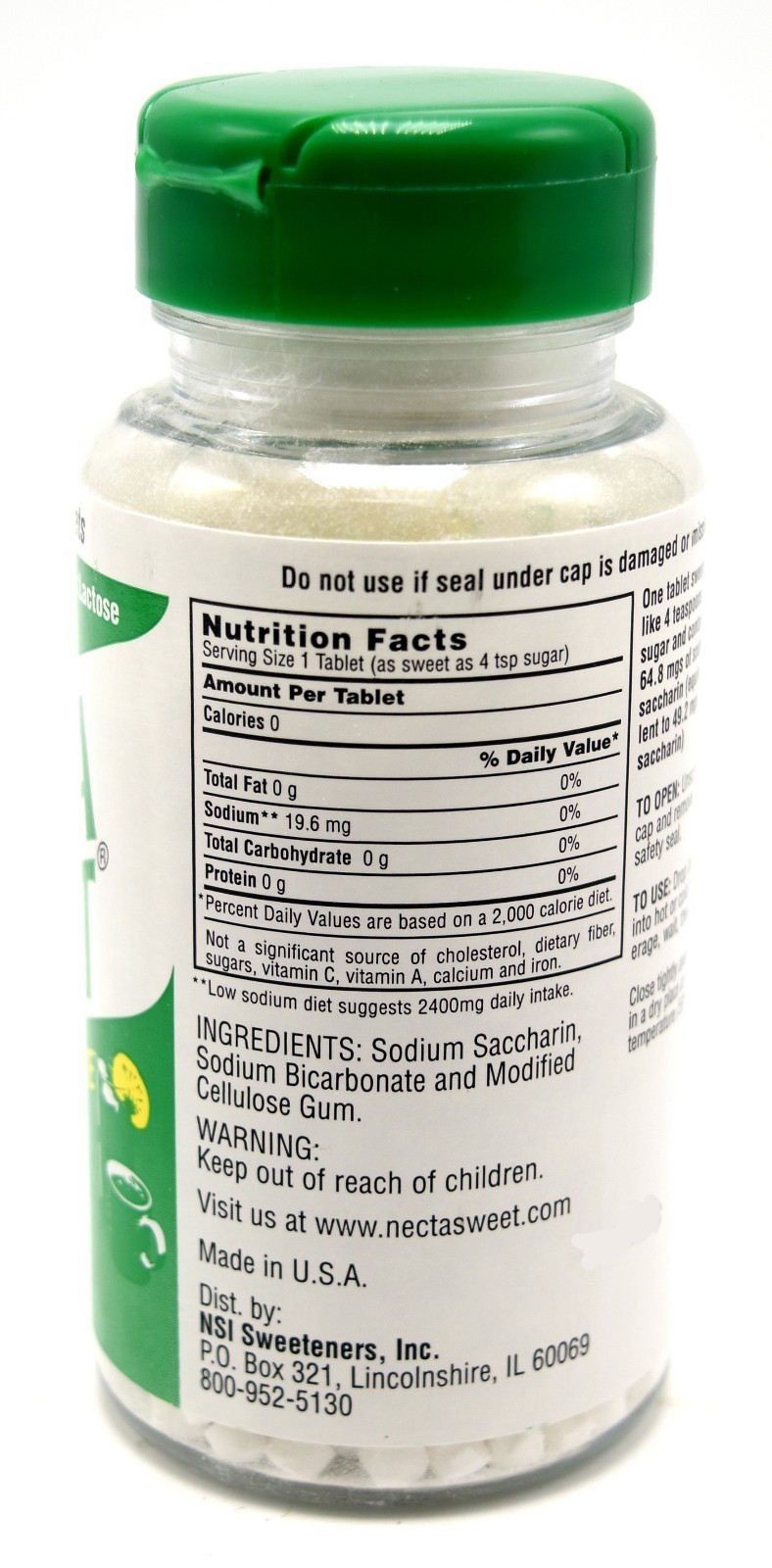 3 1000-Tablet Bottles 1 Grain Necta Sweet Saccharin Tablets NectaSweet gallery
