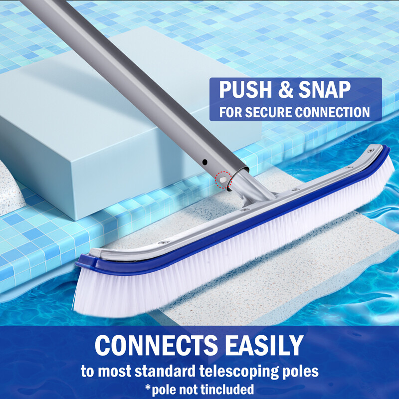 18" Extra-Wide Nylon Pool Brush, Designed for Use with Vinyl Lined Pool Brush US gallery
