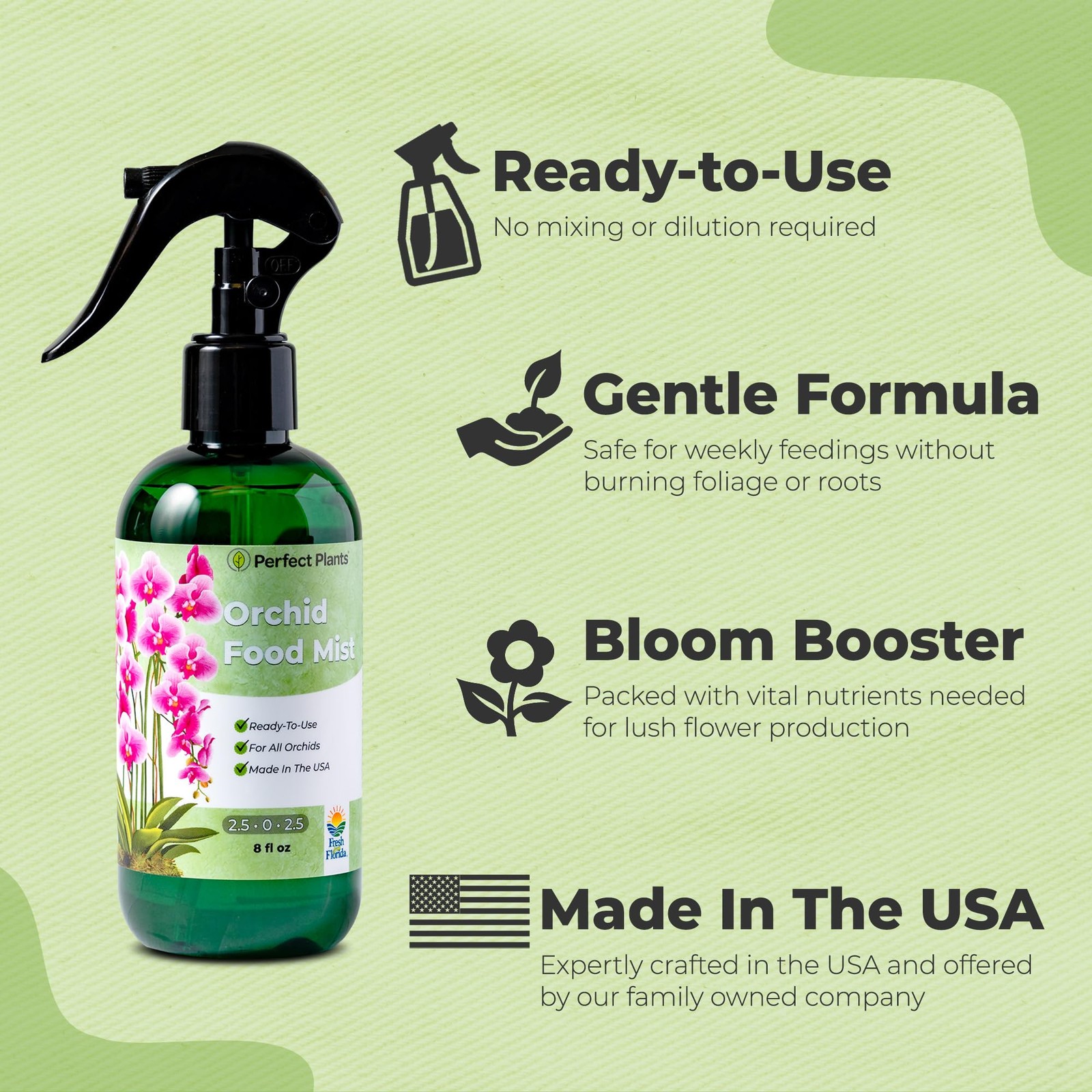 Orchid Fertilizer Mist by Perfect Plants | Foliar Food Spray & 8 fluid ounces gallery