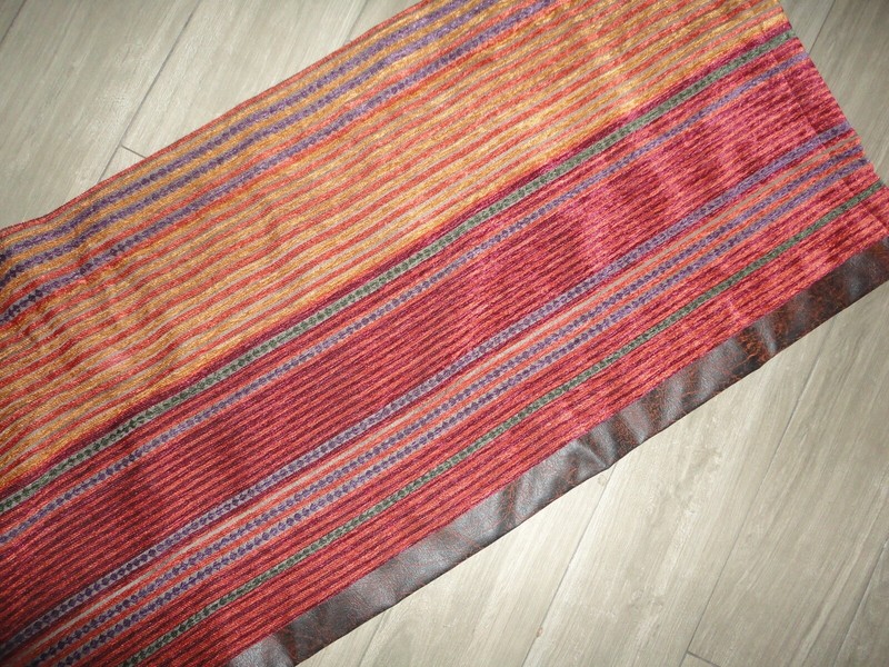 CROSCILL PLATEAU CHENILLE RUST SOUTHWESTERN LEATHER STRIPE (1) VALANCE 20 X 87 gallery