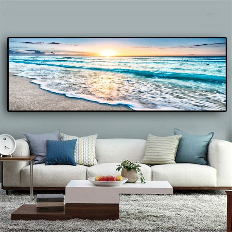 Sea Beach Landscape Posters Prints Canvas Painting Canvas Wall Art Wall Pictures gallery