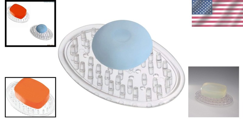 Eco-Friendly iDesign Soap Dish - Versatile Holder for Bath & Kitchen Essentials gallery