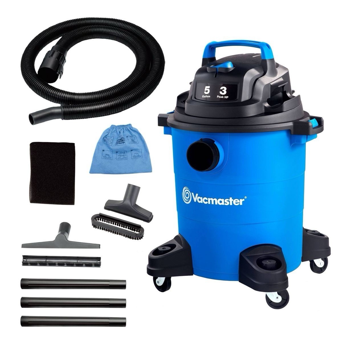 Vacmaster® 2-In-1 Wet/Dry Vacuum/Blower, 65 CFM, 5-Gallon, 3 Peak HP, Model# gallery