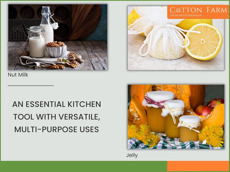 Grade 100 XL Cheese Cloths - Straining & More; 36X36 Inch; 100% Unbleached Cotto gallery