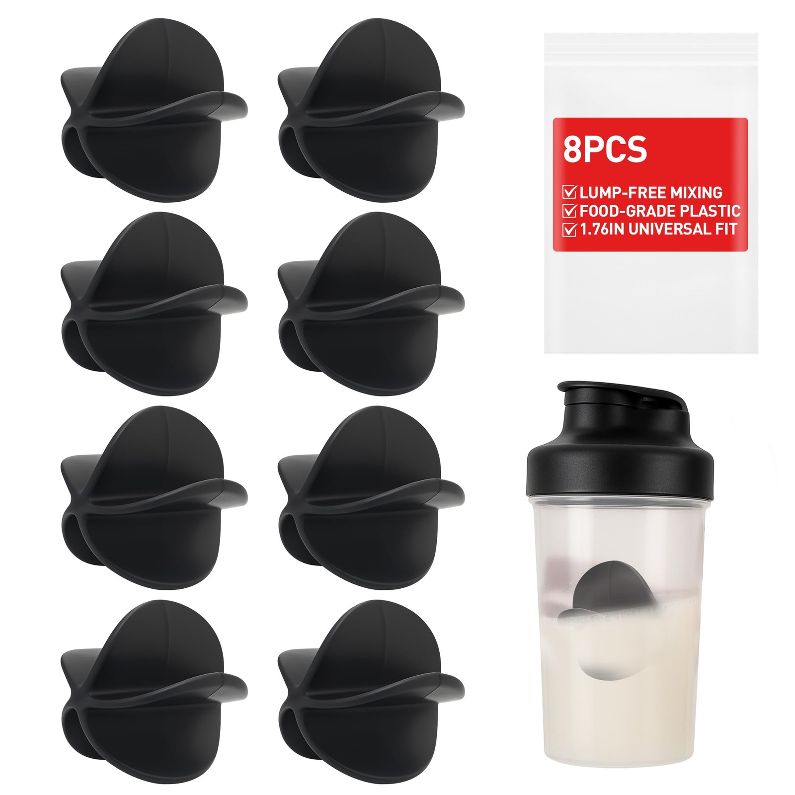 Hydro2Go Plastic Blending Mixing Ball Bottle Balls for Sports Drink 8 pc gallery