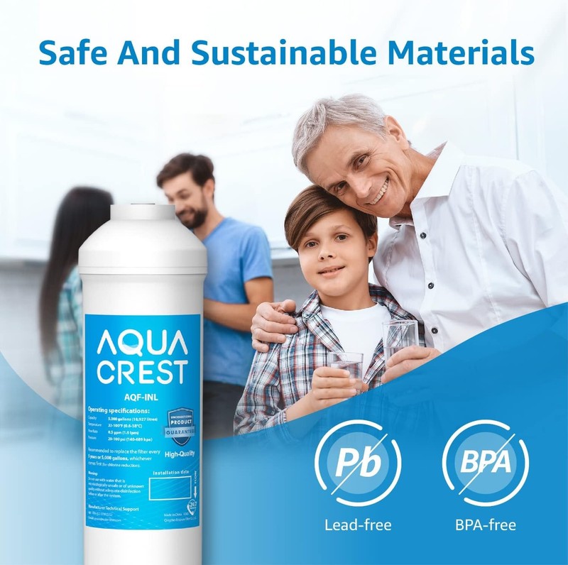 AQUA CREST Inline Water Filter for Refrigerator,Ice Maker,Under Sink System gallery
